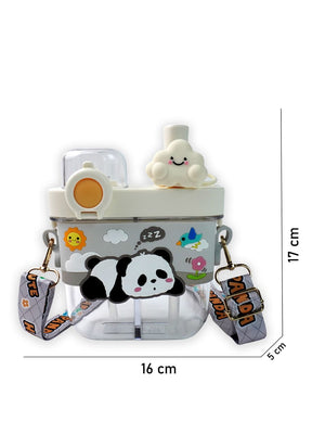 Little Surprise Box, Dual Beverage compartment Tritan Kids Water Bottle, 580ml, 2yrs + - LSB - WB - DUALPANDA - TRITAN