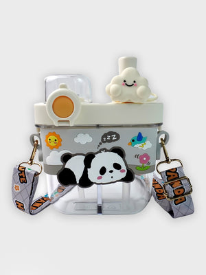 Little Surprise Box, Dual Beverage compartment Tritan Kids Water Bottle, 580ml, 2yrs + - LSB - WB - DUALPANDA - TRITAN