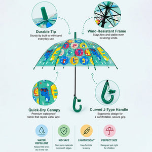 Little Surprise Box Dual Dino Kids Umbrella Green | The Mom Store - Monsoon Wear