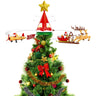 Little Surprise Box Dual Plane and Santa Carriage Rotating Christmas Tree Animated Topper. - Christmas Decor