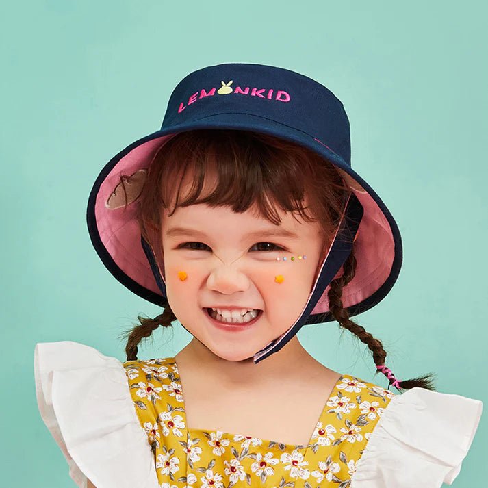 Little Surprise Box Dual Side Reversible Sun Hat with UPF50+ for Toddlers& Kids - LSB - CAP - PINKREVERSE