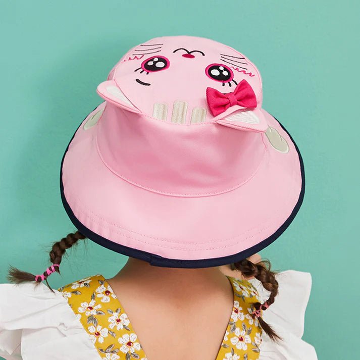Little Surprise Box Dual Side Reversible Sun Hat with UPF50+ for Toddlers& Kids - LSB - CAP - PINKREVERSE