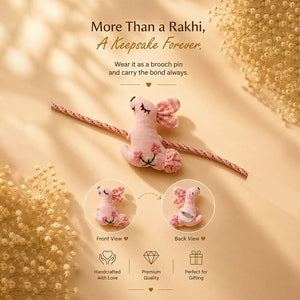 Little Surprise Box, Dual style Rakhi & broach Clip for Kids - White Rakhi Gift