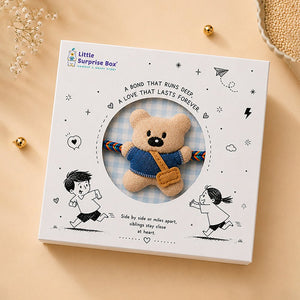 Little Surprise Box, Dual style Rakhi & broach Clip for Kids - Beige Rakhi Gift