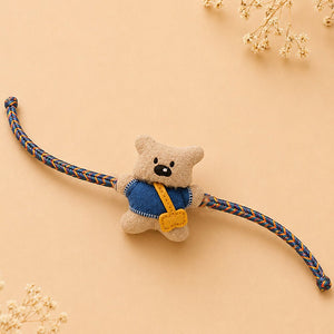 Little Surprise Box, Dual style Rakhi & broach Clip for Kids - Beige Rakhi Gift