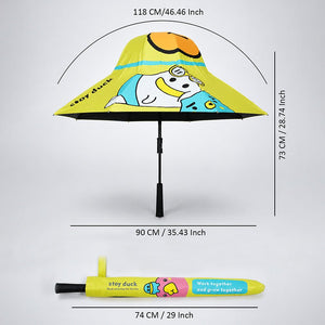 Little Surprise Box Duck Kids Umbrella - 5-12 Years Monsoon Wear