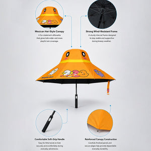 Little Surprise Box Ducklings Umbrella - 5-12 Years Monsoon Wear