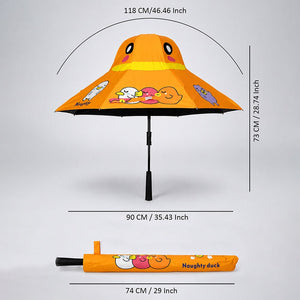 Little Surprise Box Ducklings Umbrella - 5-12 Years Monsoon Wear