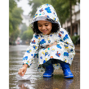 Little Surprise Box Dumper Construction Raincoat | The Mom Store - S Kids Raincoat