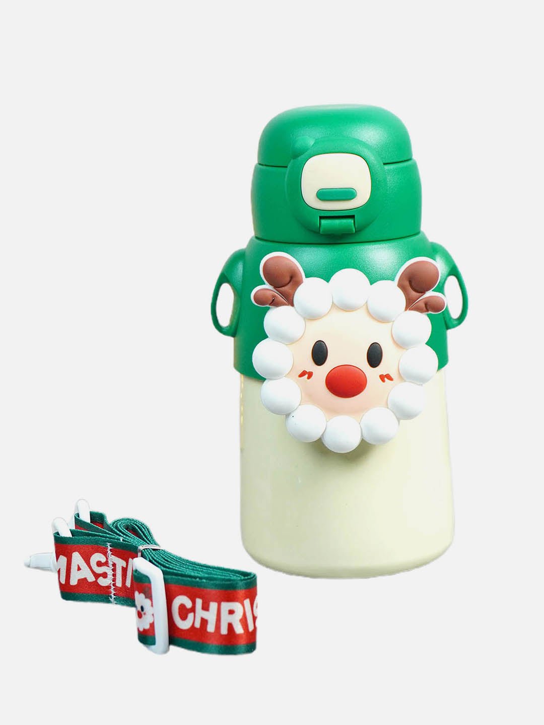 Little Surprise Box Festive Christmas Themed Stainless Steel Water Bottle For Toddlers & Kids - LSB - CMS - SHEEP - WB