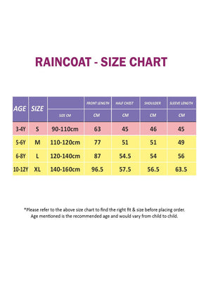 Little Surprise Box, Fire Engine theme Knee length Raincoat for Kids - 