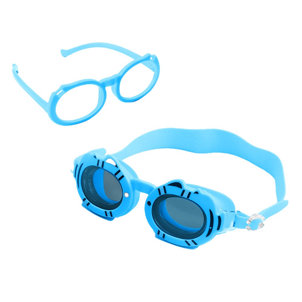 Little Surprise Box Fish Dual Glass Frame Sun protection & Swimming Goggles for Kids, UV protected and Anti Fog. - LSB-SG-DG-Fishblue