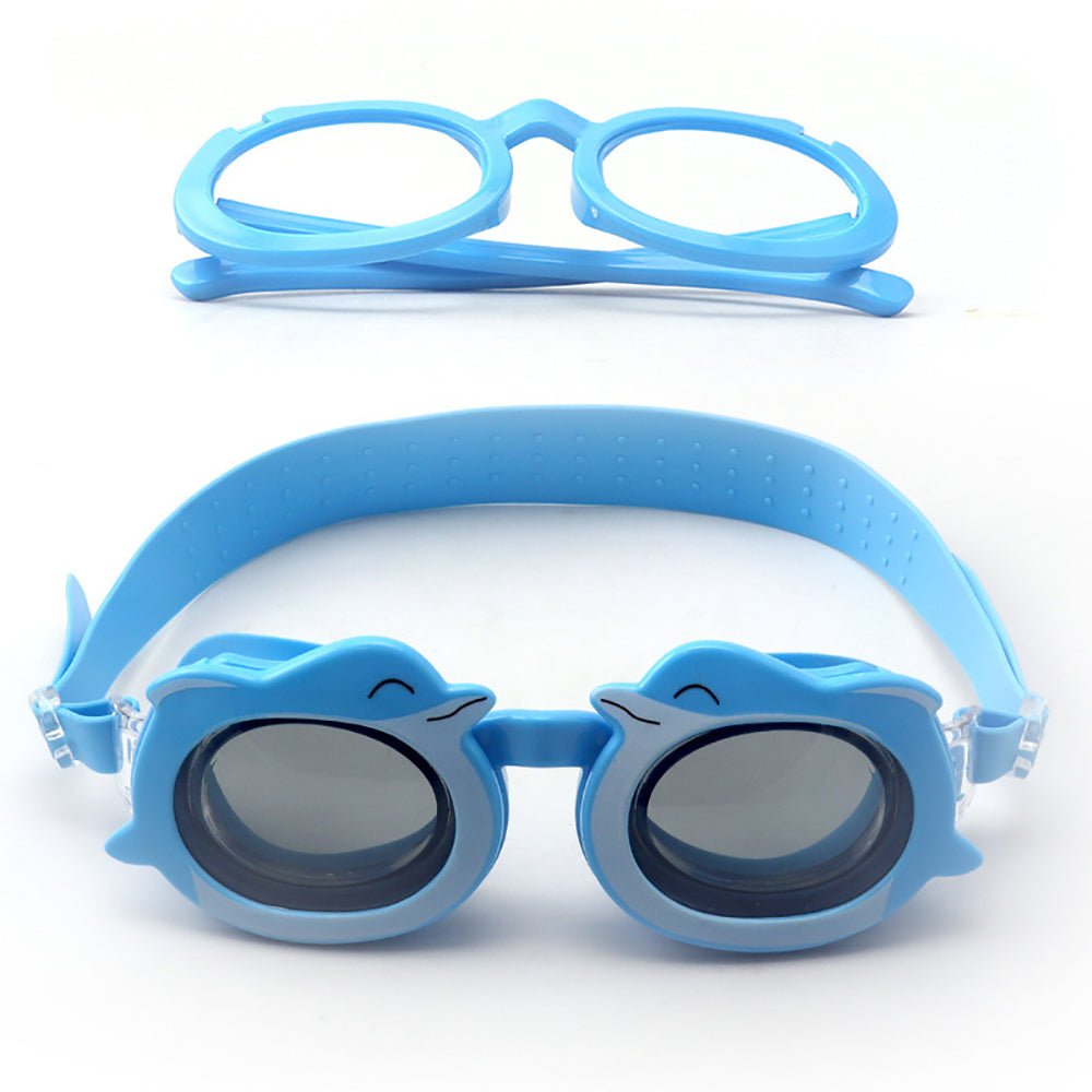 Little Surprise Box Fish Dual Glass Frame Sun protection & Swimming Goggles for Kids, UV protected and Anti Fog. - LSB-SG-DG-Whaleblue