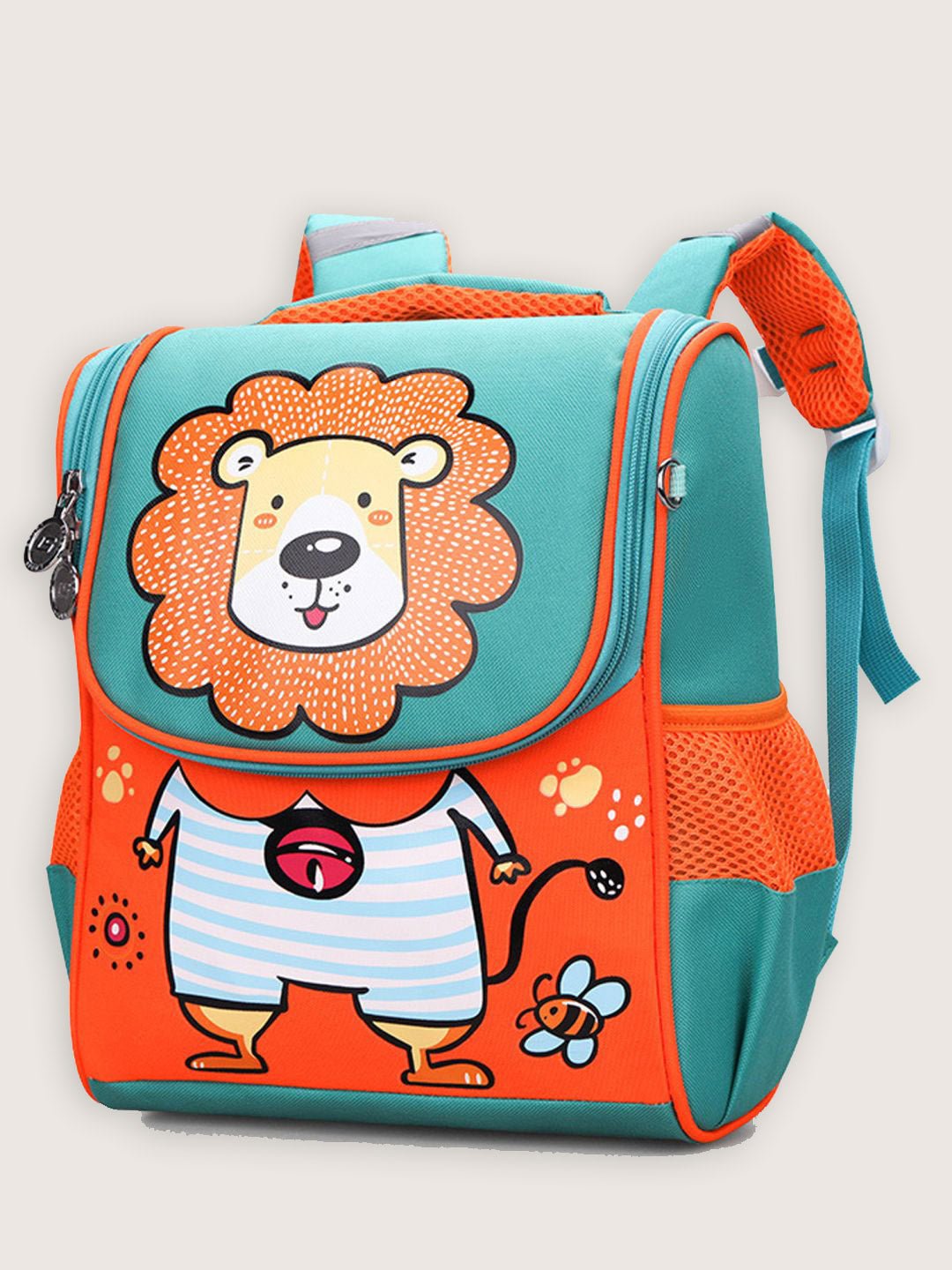 Little Surprise Box, Flap Early School Backpack for Toddlers - LSB - BG - GRNFLAPLION
