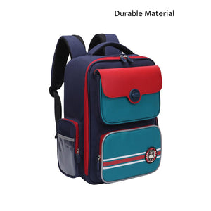 Little Surprise Box Flap Ergonomic Anti gravity Shock absorption School Backpack for Kids - LSB-BG-TEALREDFLAP