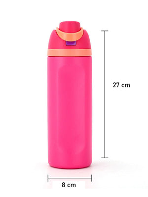 Little Surprise Box Flip Lid styled Premium Stainless steel Double Wall Bottle for Office, Gym and School, 750ML - Fuchsia