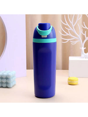 Little Surprise Box Flip Lid styled Premium Stainless steel Double Wall Bottle for Office, Gym and School, 750ML - Navy Blue