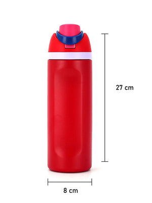 Little Surprise Box Flip Lid styled Premium Stainless steel Double Wall Bottle for Office, Gym and School, 750ML - Red
