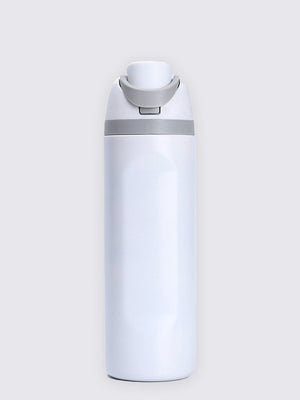 Little Surprise Box Flip Lid styled Premium Stainless steel Double Wall Bottle for Office, Gym and School, 750ML - White