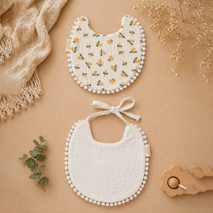 Little Surprise Box Floral Bib Set 2PCS | The Mom Store - Bedding