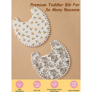 Little Surprise Box Floral Bib Set 2PCS | The Mom Store - Bedding