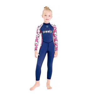 Little Surprise Box Floral Full Length Kids Swimwear with Cap & Washbag (UPF 50+) - 3 - 4 Years Kids Swimwear