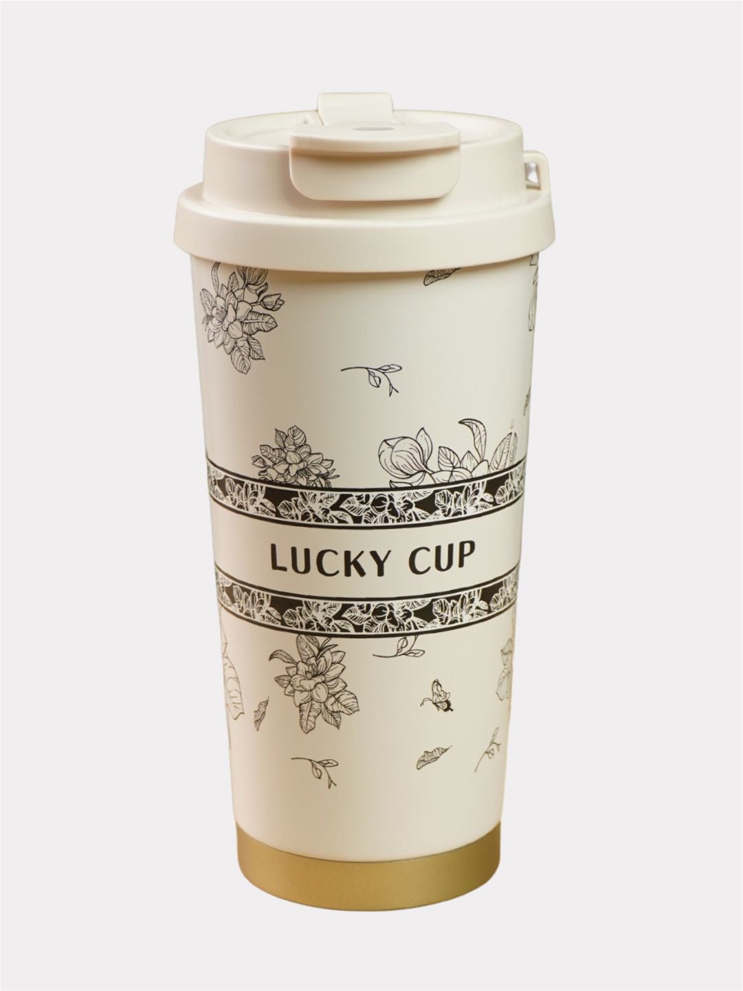 Little Surprise Box Floral Stainless Steel Insulated Detox Infuser Bottle - 520ml - LSB - WB - BLKFLORAL - COFE
