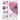 Little Surprise Box, Floral Tile Print Umbrella for Teens & Adults - Pink Umbrella