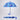Little Surprise Box, Floral Tile Print Umbrella for Teens & Adults - Blue Umbrella