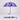 Little Surprise Box, Floral Tile Print Umbrella for Teens & Adults - Purple Umbrella