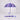 Little Surprise Box, Floral Tile Print Umbrella for Teens & Adults - Purple Umbrella