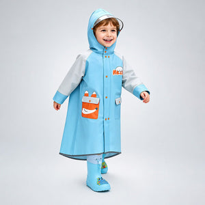 Little Surprise Box Fox Pocket Raincoat | The Mom Store - S Kids Raincoat