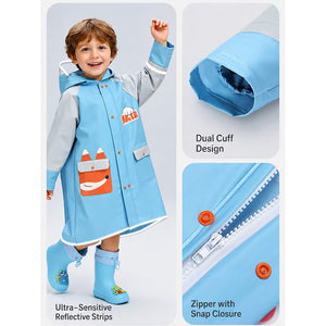 Little Surprise Box Fox Pocket Raincoat | The Mom Store - S Kids Raincoat