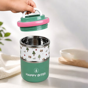 Little Surprise Box Fruity Double Decker Lunch Box | The Mom Store - Green Lunch Box