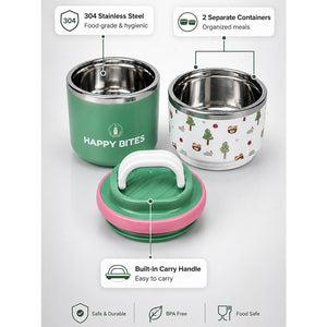 Little Surprise Box Fruity Double Decker Lunch Box | The Mom Store - Green Lunch Box