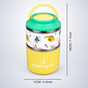 Little Surprise Box Fruity Double Decker Lunch Box | The Mom Store - Yellow Lunch Box