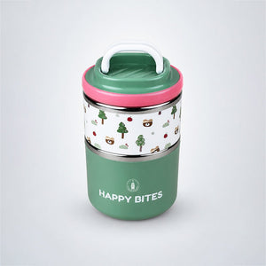 Little Surprise Box Fruity Double Decker Lunch Box | The Mom Store - Green Lunch Box