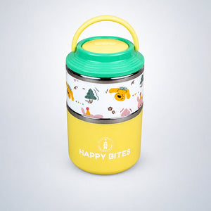 Little Surprise Box Fruity Double Decker Lunch Box | The Mom Store - Yellow Lunch Box