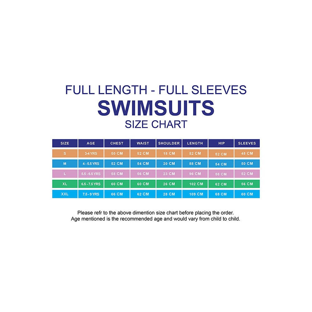 Little Surprise Box Full Sleeves Kids Swimwear Navy Blue & Orange Sunshine Printed Full Length, with UPF 50+ - LSB-SW-NavySunshinefull-S