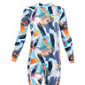 Little Surprise Box Full Sleeves Knee Length Multi Geometric Print Kids Swimwear - LSB - SW - MULTIGEOM - S
