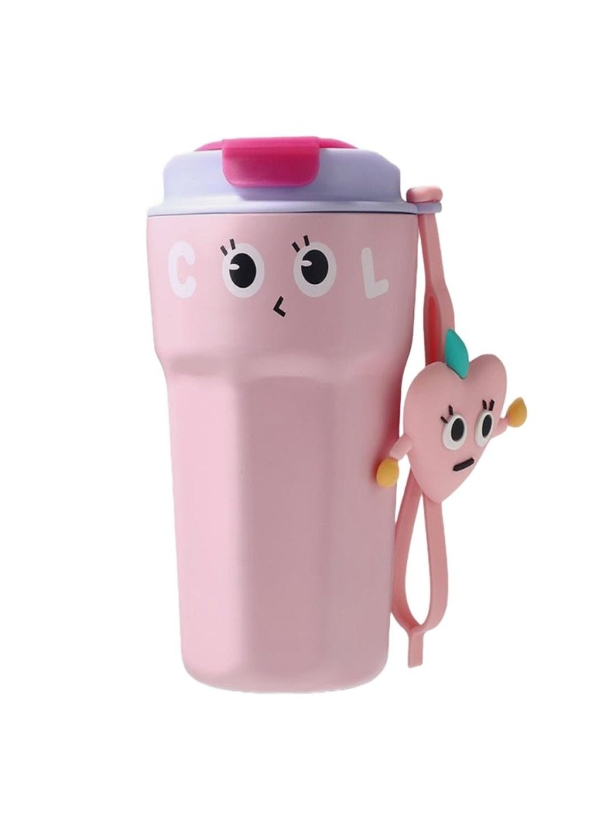 Little Surprise Box Fun Emoji Vacuum Insulated Stainless Steel Tumbler For Kids & Adults - LSB-WB-EMOPNKCOFE