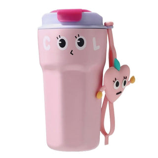 Little Surprise Box Fun Emoji Vacuum Insulated Stainless Steel Tumbler For Kids & Adults - LSB-WB-EMOPNKCOFE