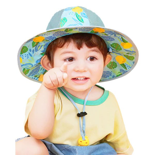 Little Surprise Box Fun Print breathable Net wide brim Sun Hat for Kids& Toddlers - LSB - CAP - NETBLULEMON
