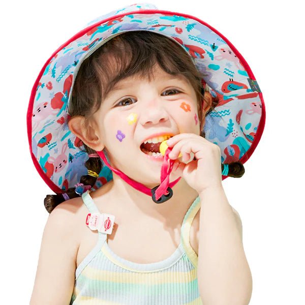 Little Surprise Box Fun Print breathable Net wide brim Sun Hat for