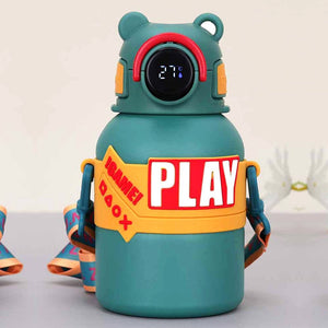 Little Surprise Box, Game Theme Temperature Controlled Stainless Steel Kids Water Bottle, 550ml - LSB - WB - TEMCNT - OLV - PLAY