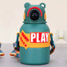 Little Surprise Box, Game Theme Temperature Controlled Stainless Steel Kids Water Bottle, 550ml - LSB - WB - TEMCNT - OLV - PLAY