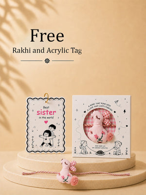 Little Surprise Box Gingham Girl Rakhi Combo - Rakhi Combo