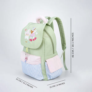 Little Surprise Box Gingham Girl Star Backpack | The Mom Store - Green School Bag