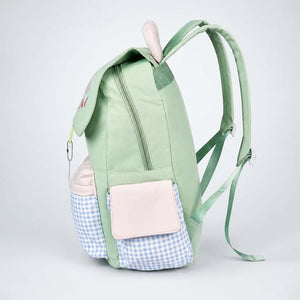 Little Surprise Box Gingham Girl Star Backpack | The Mom Store - Green School Bag