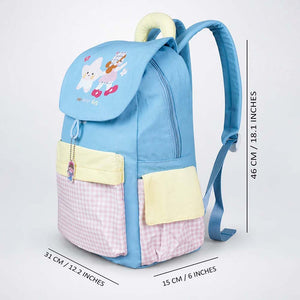 Little Surprise Box Gingham Girl Star Backpack | The Mom Store - Blue School Bag